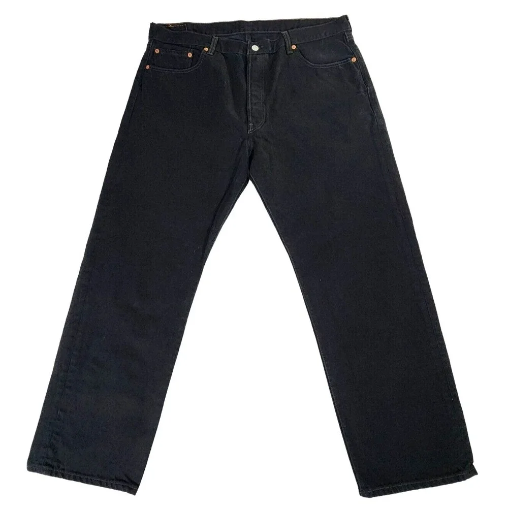 Vintage Levi's 501 Jeans Men's 40x30 (38x29) Black Denim Button Fly Y2K